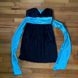 Trixxi Black and Light Blue Dress